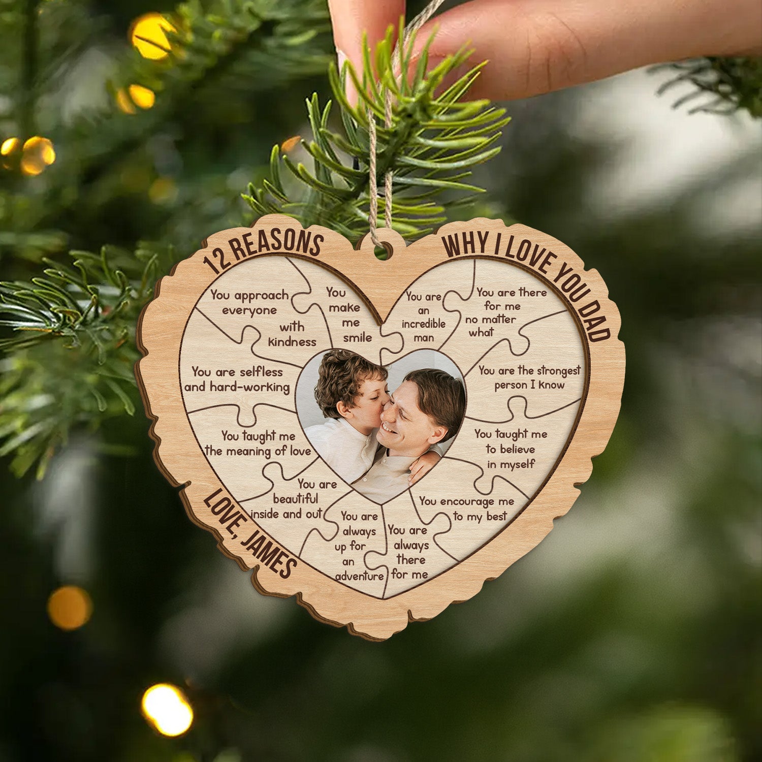 5548OUS2 personalized 2 layered wood ornament sentimental gifts for mom 5548O5ZMI