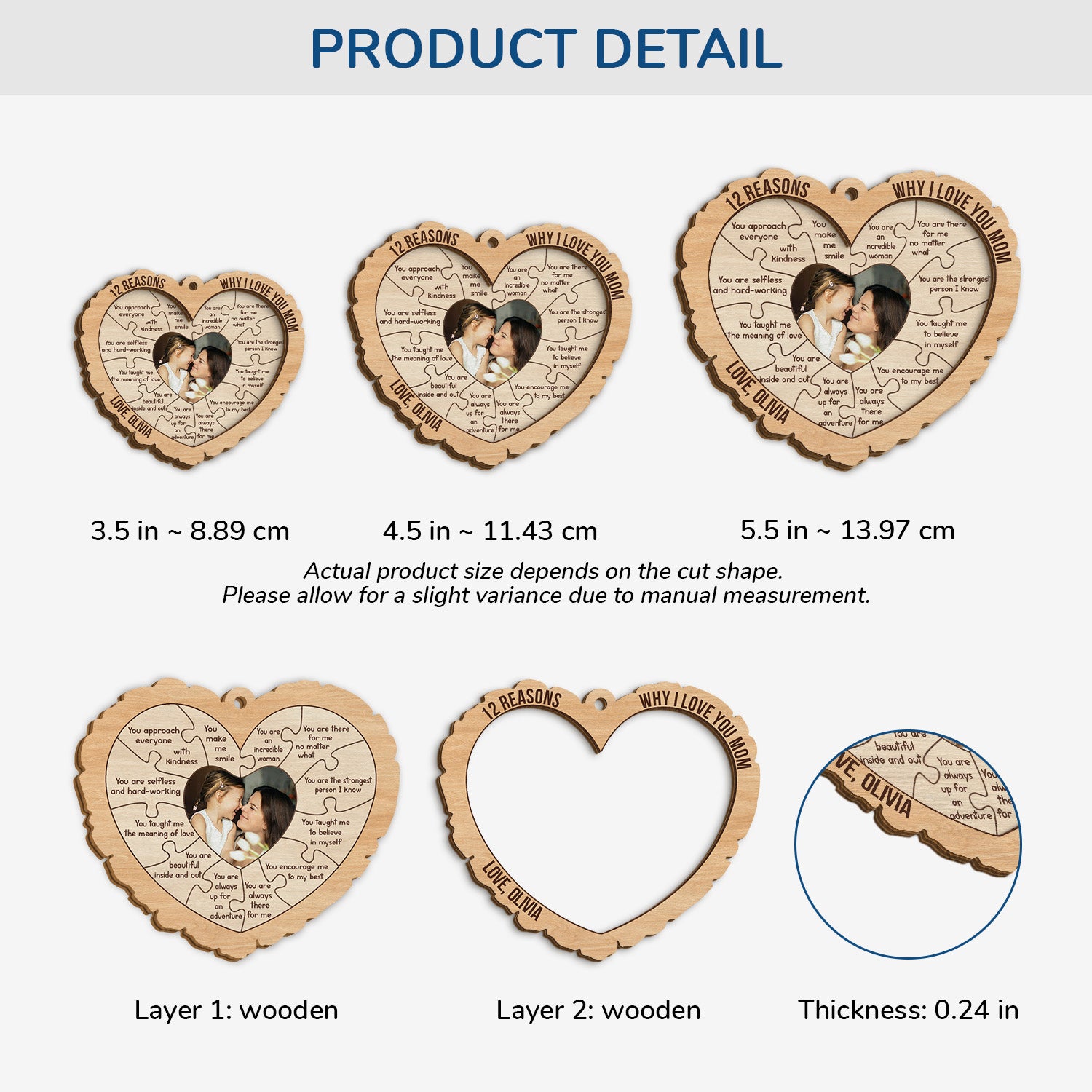 5548OUS3 personalized 2 layered wood ornament sentimental gifts for mom 5548O5ZMI