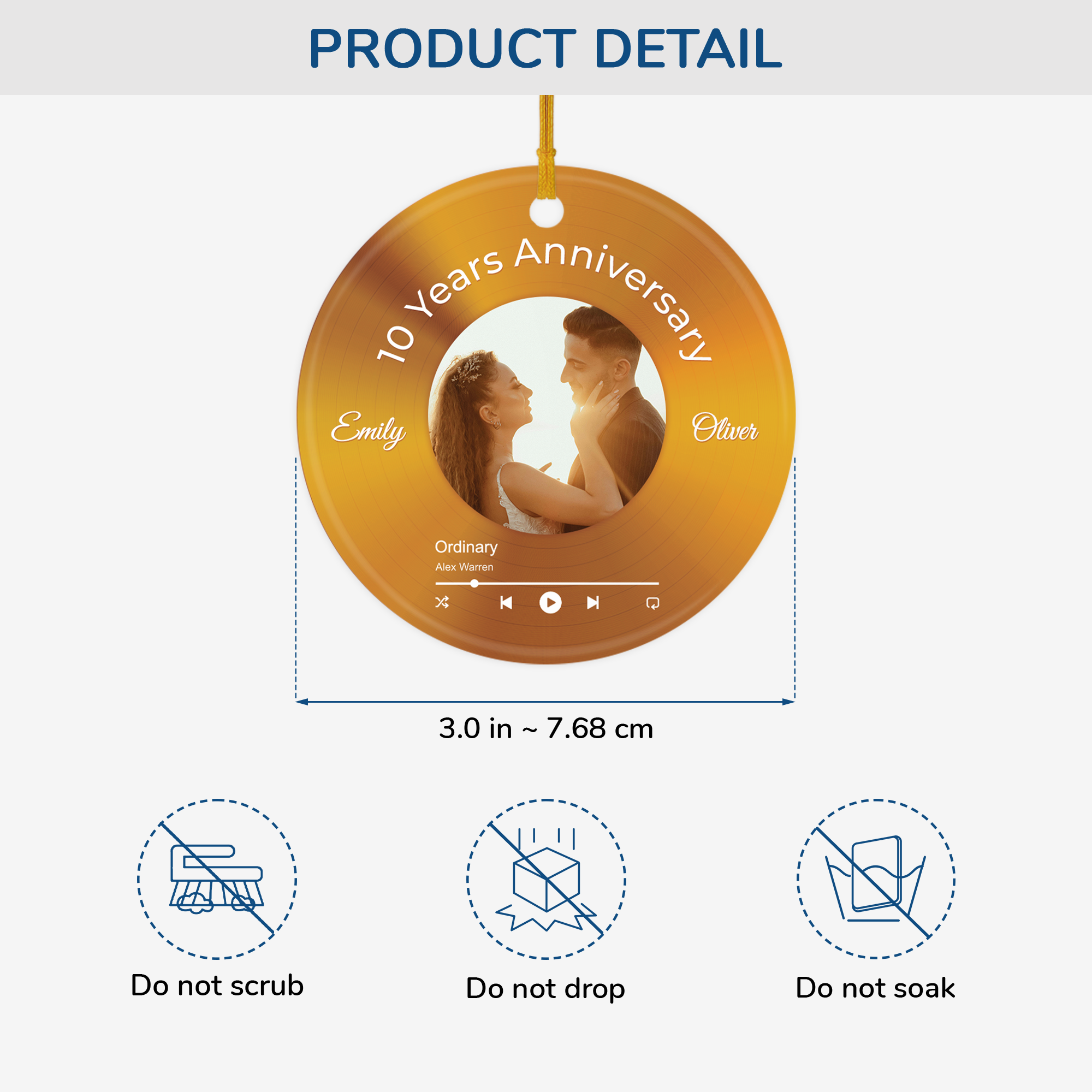 5549OUS3 custom ceramic photo ornaments anniversary gifts for couples 5549O5U5G