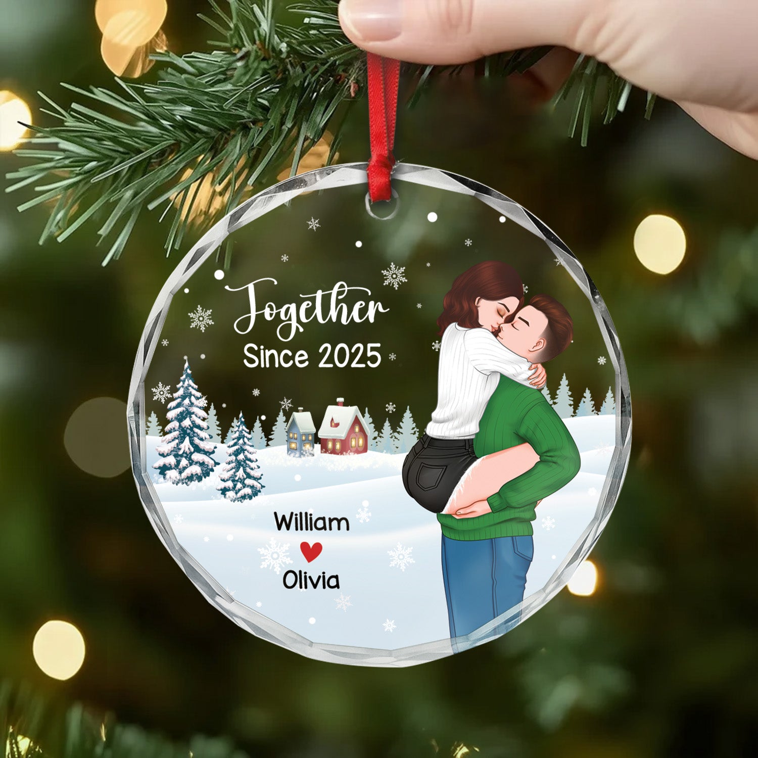 5553OUS2 custom gifts for couples first christmas together glass ornament 5553OTZTG_9051e5bf b9ef 4c29 bc81 ca6c834034a6