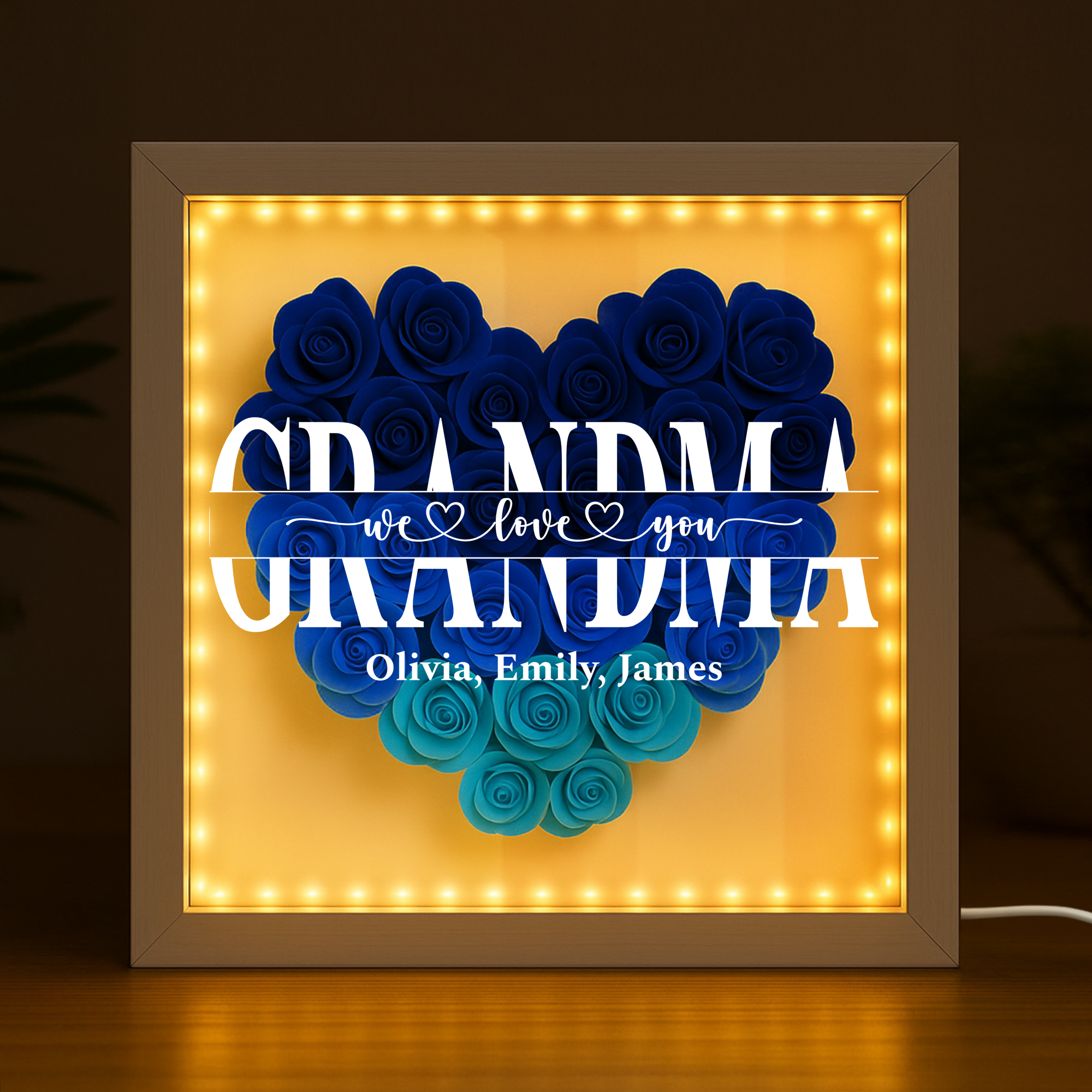 5556OUS2 personalized flower shadow box unique gifts for mom 5556O