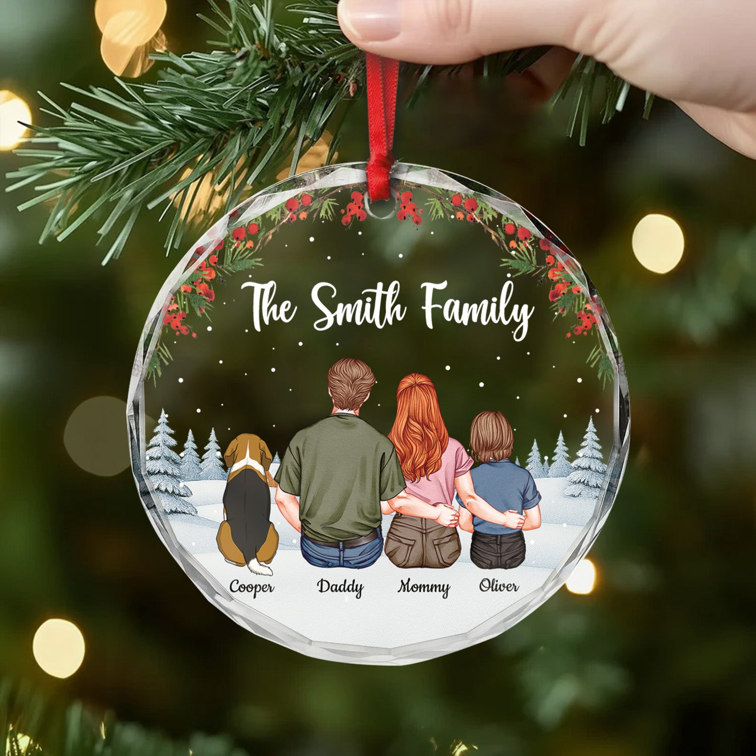 5561OUS2 custom family name glass ornament gift for the whole family 5561O3TZI