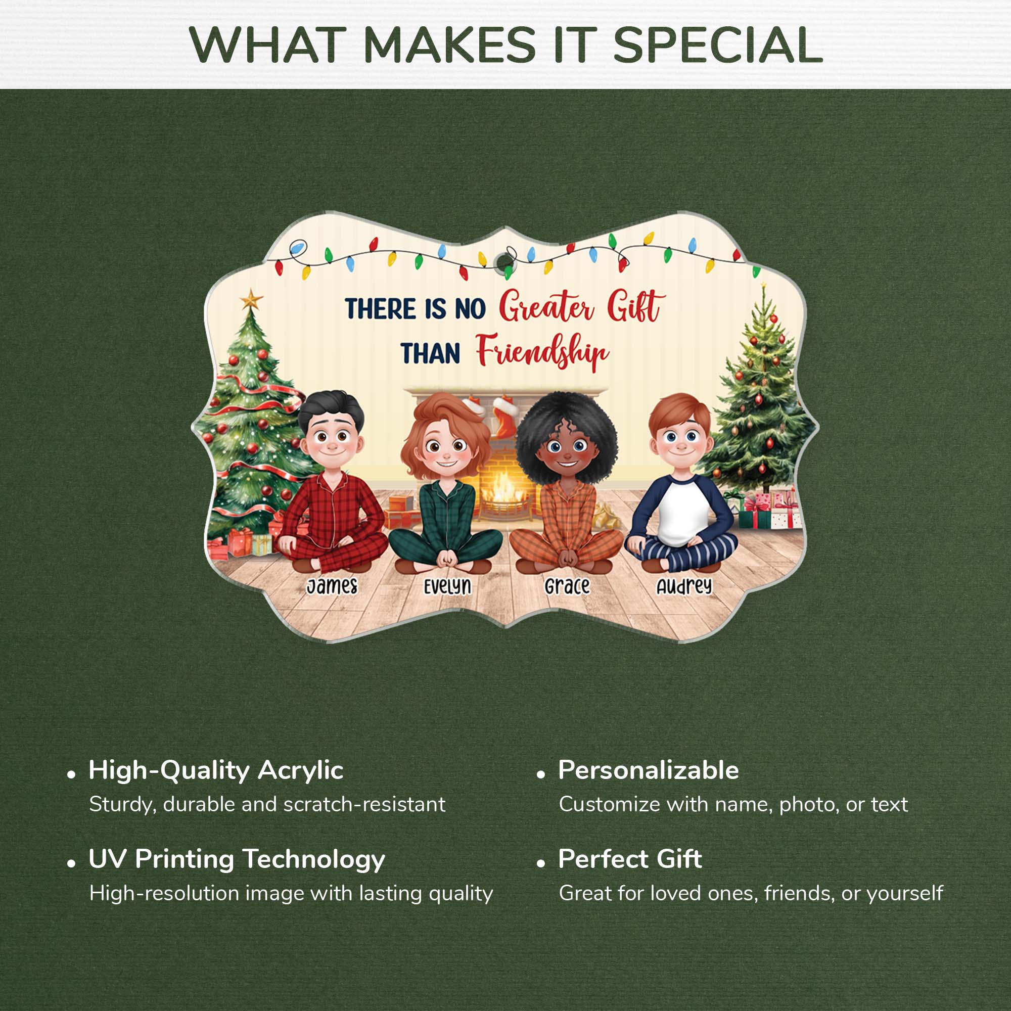 5563OUS4 personalized best friend gifts acrylic christmas ornaments 5563O3YAF