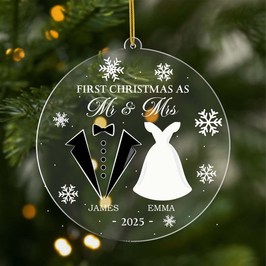 5565OUS1 personalized couple gifts acrylic first christmas married ornament 5565O6QAG
