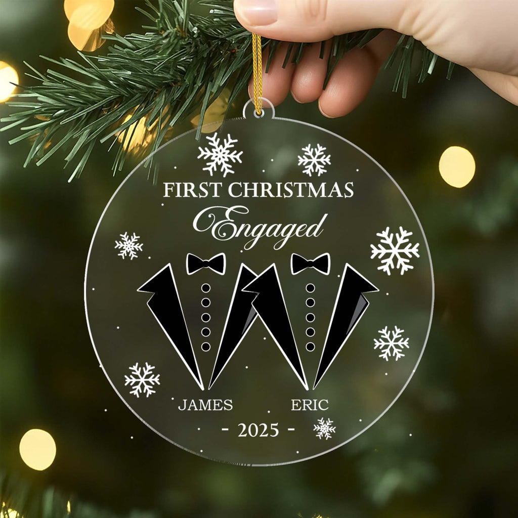 5565OUS2 personalized couple gifts acrylic first christmas married ornament 5565O6QAG