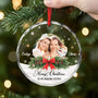 5568OUS2 personalized xmas gifts for friends merry christmas glass ornament 5568O
