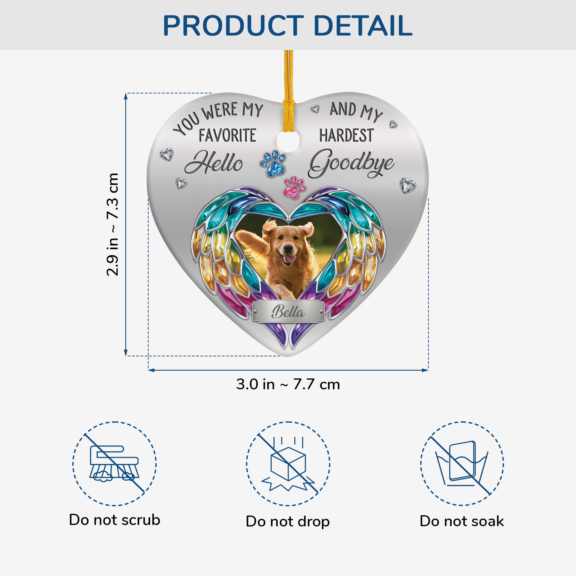 5570OUS3 personalized dog ceramic ornaments memorial gifts with photo 5570OKUAC