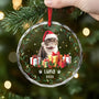 5571OUS2 custom glass photo ornaments christmas gifts for a dog lover 5571OKVAC