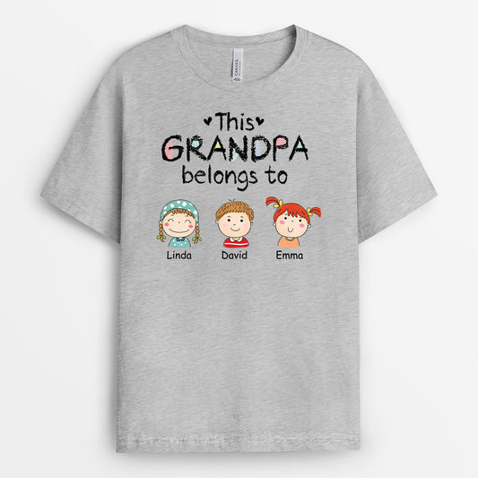 5583AUS1 this grandpa belongs to shirt custom gifts for grandparents 5583A6L5B