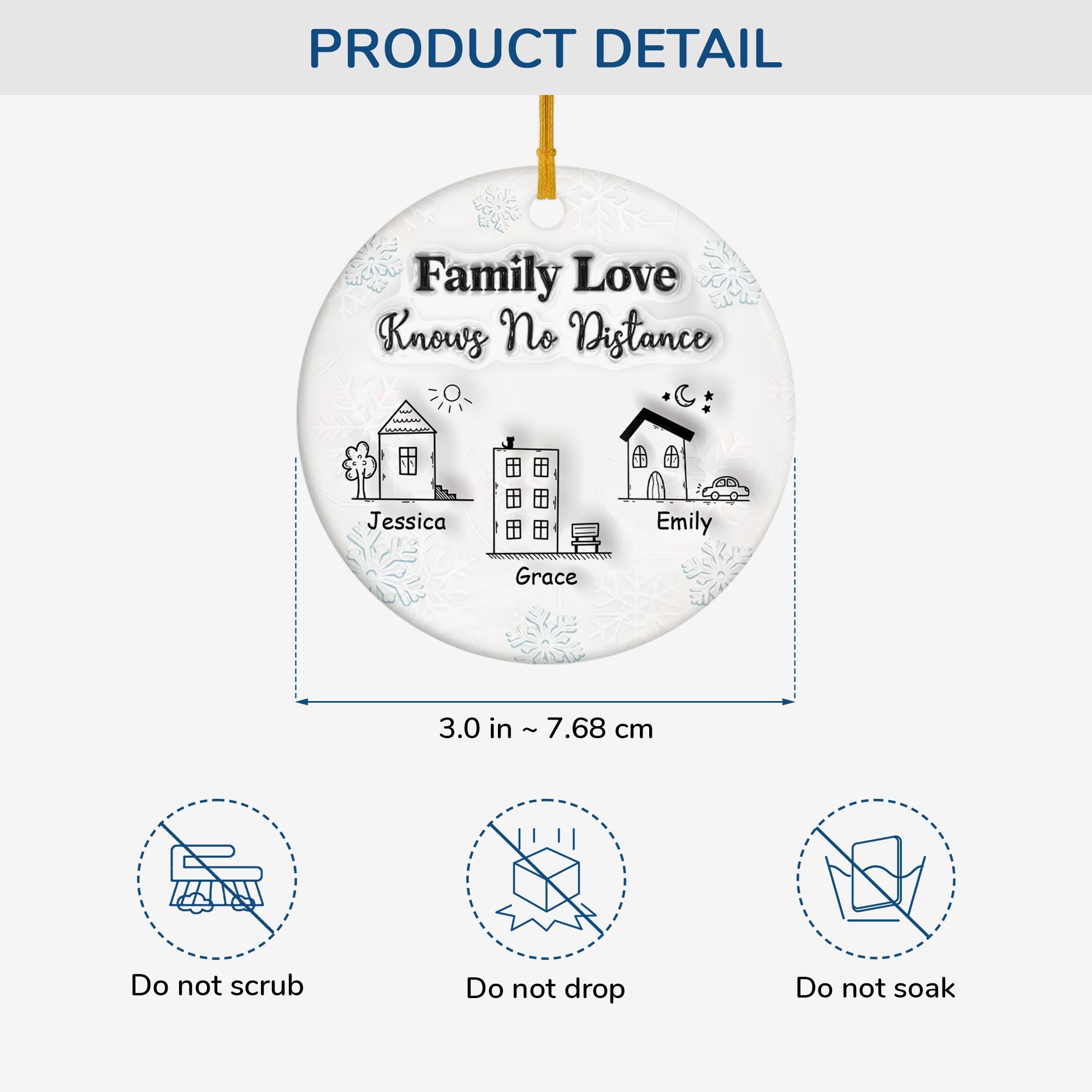 5585OUS3 personalized ceramic ornaments gifts for the whole family 5585O6TAI