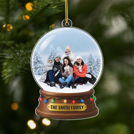 5587OUS1 custom family gifts acrylic snow globe christmas ornament_ 5587OTVMI