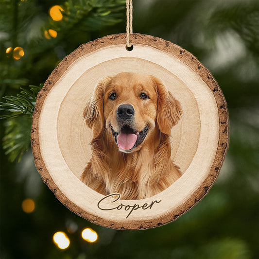 5595OUS1 personalized dog lover gifts 1 layered wooden ornament 5595O3LCC