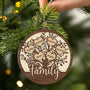 5597OUS2 personalized family tree gifts 2 layered wooden ornaments 5597OKQZI