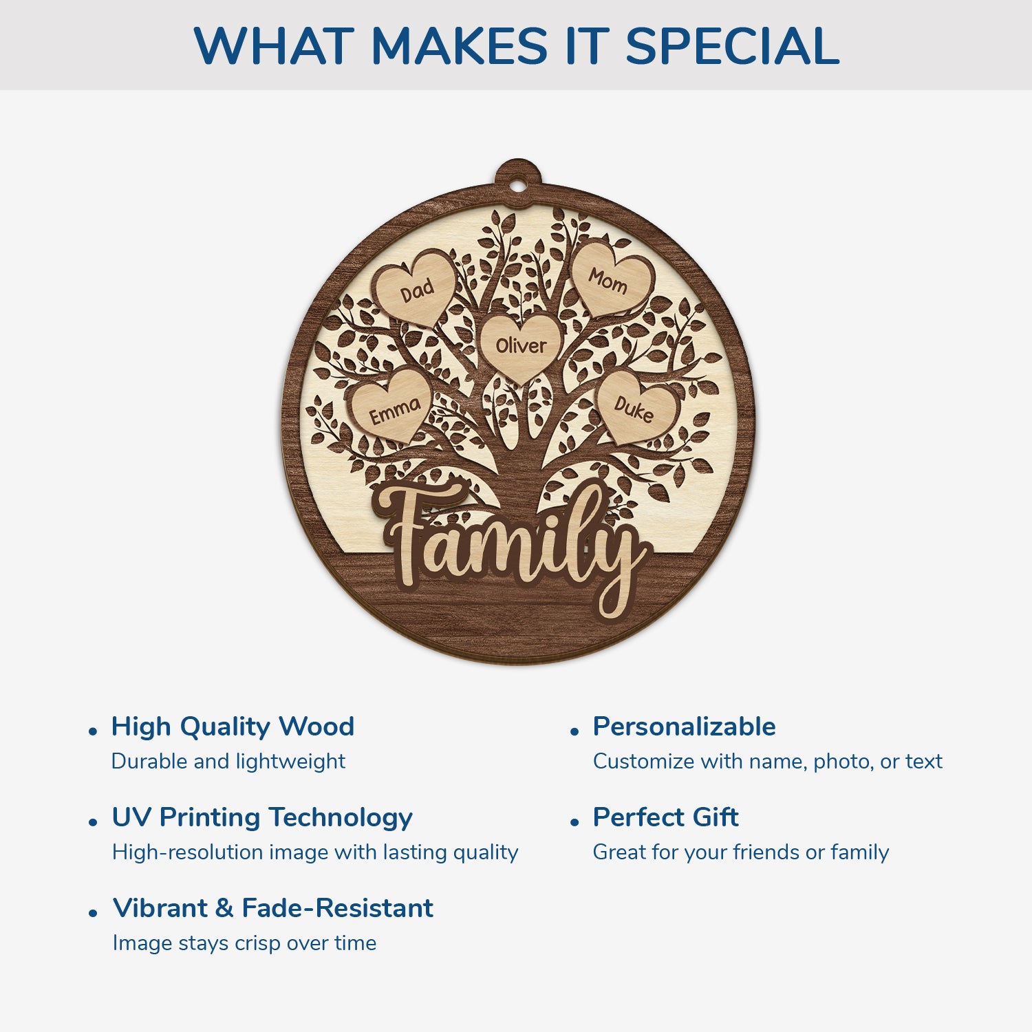 5597OUS4 personalized family tree gifts 2 layered wooden ornaments 5597OKQZI