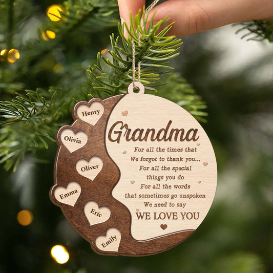 5598OUS2 custom 2 layered wooden ornament gifts for mom sentimental 5598O5QTA