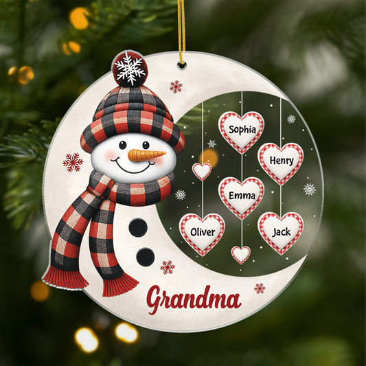 5599OUS1 custom christmas gifts for grandma acrylic snowman ornaments_ 5599O8TZA