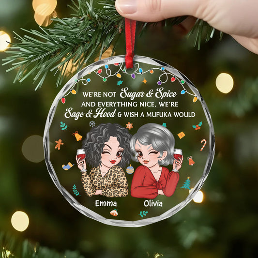 5600OUS2 personalized glass ornaments funny gifts for best friends 5600OKKMF
