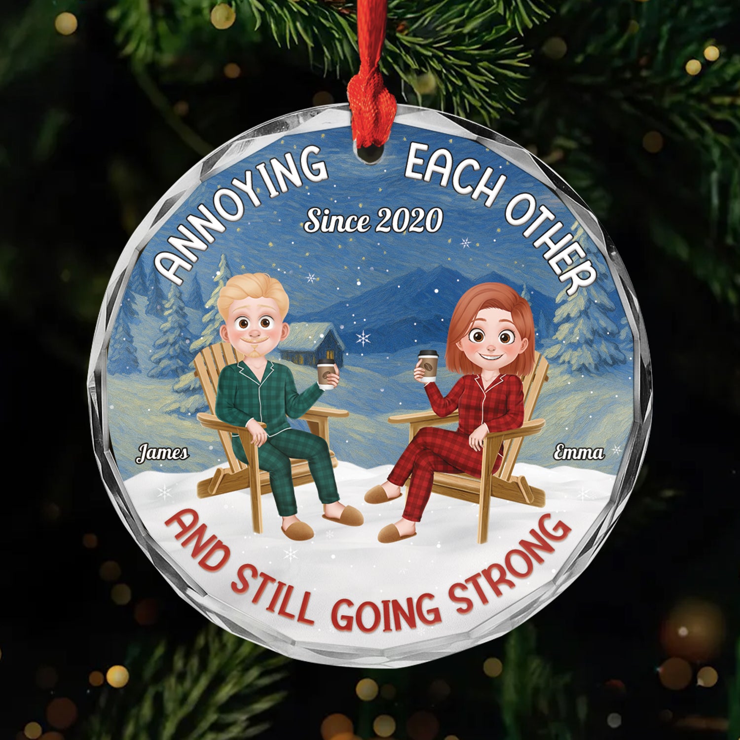 5602OUS1 custom glass anniversary ornament funny gifts for couples 5602O3TCG