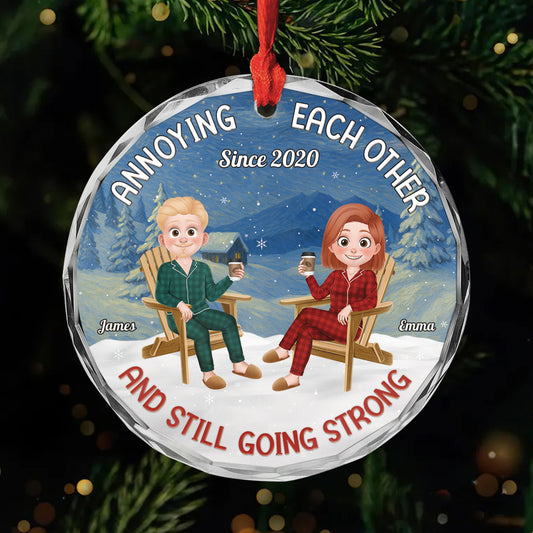 5602OUS1 custom glass anniversary ornament funny gifts for couples 5602O3TCG