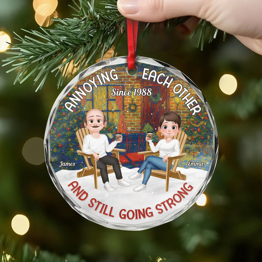 5602OUS2 custom glass anniversary ornament funny gifts for couples 5602O3TCG