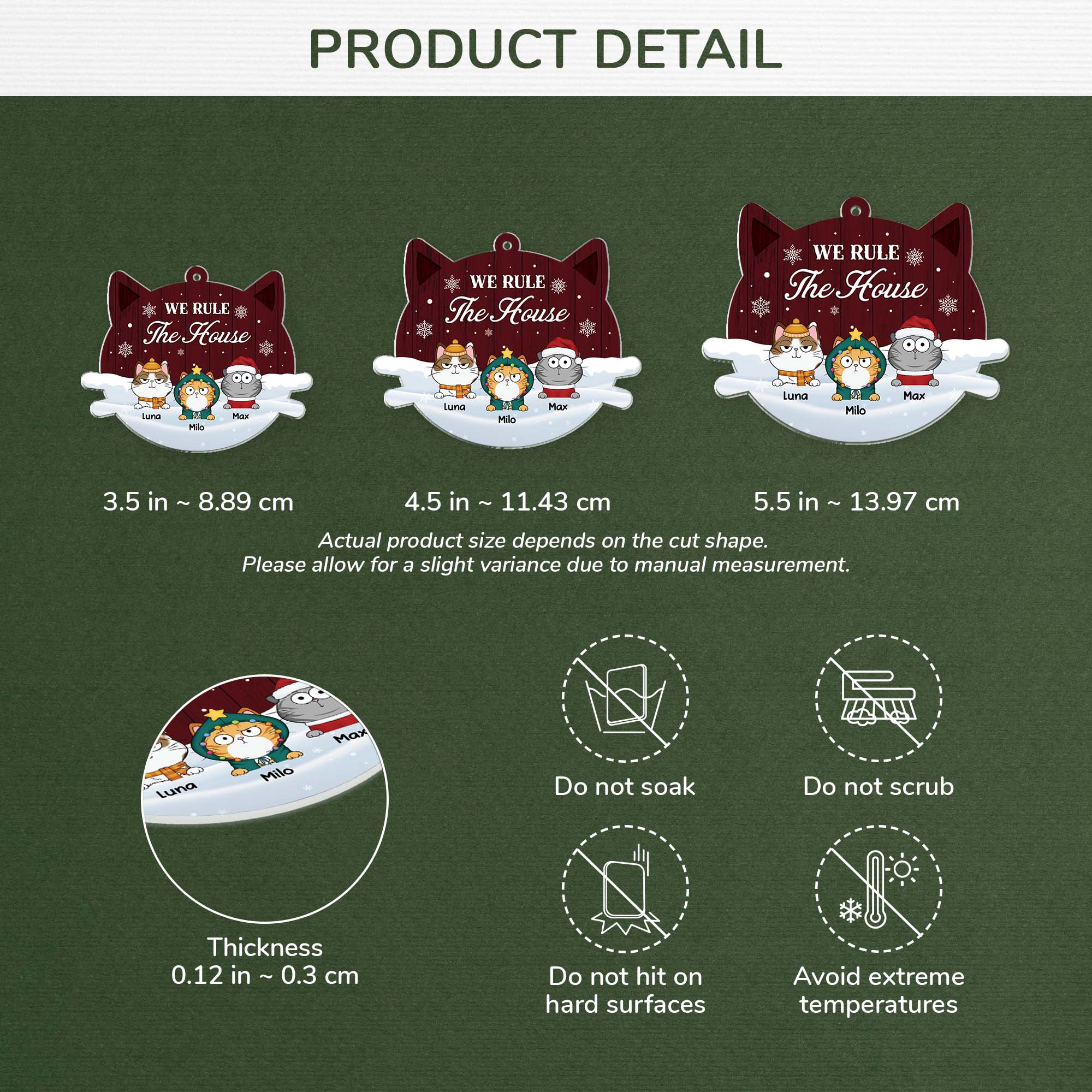 5604OUS3 personalized acrylic ornaments christmas gifts for cat lovers 5604O3YTD