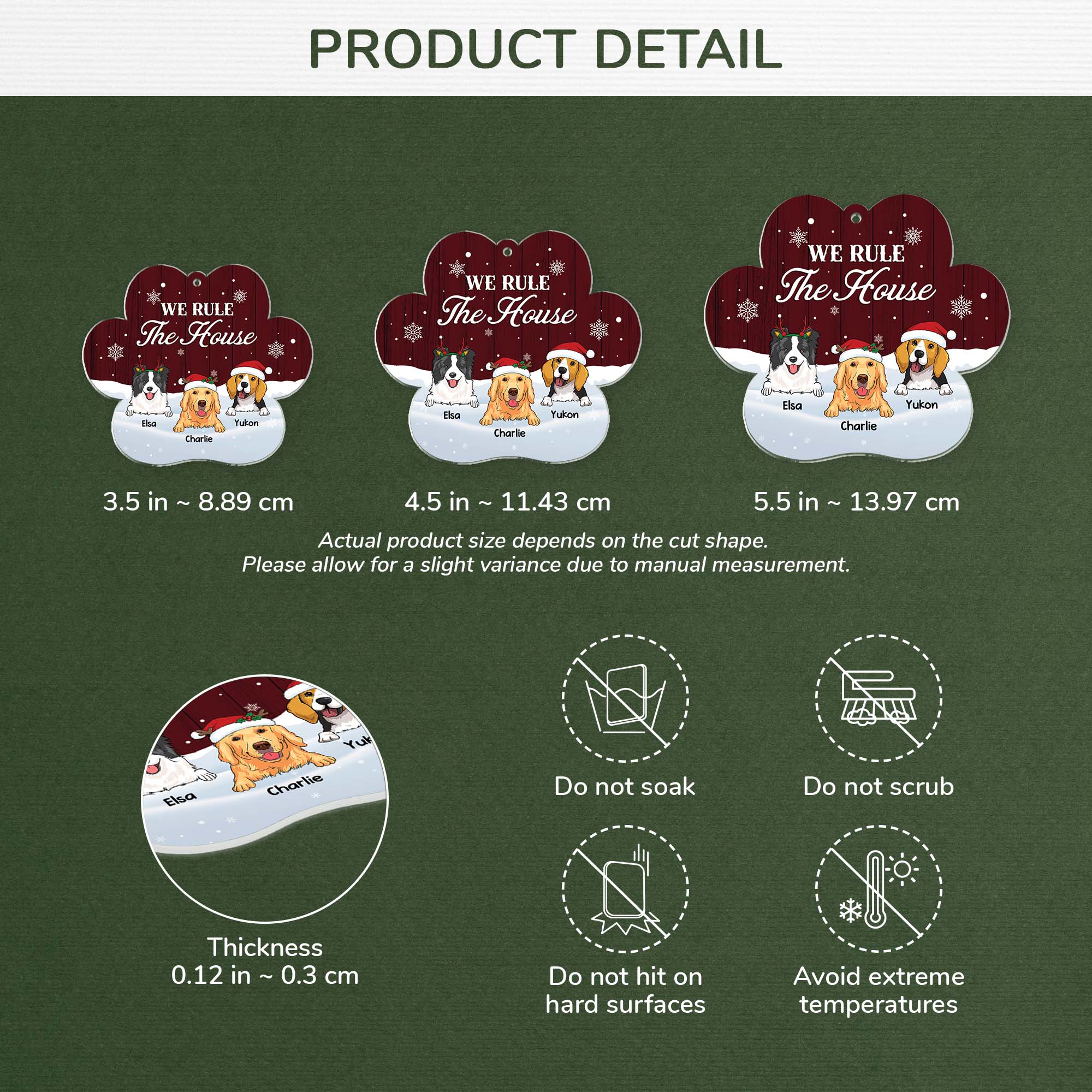 5604OUS3 personalized acrylic ornaments christmas gifts for dog lovers 5604O3YTC