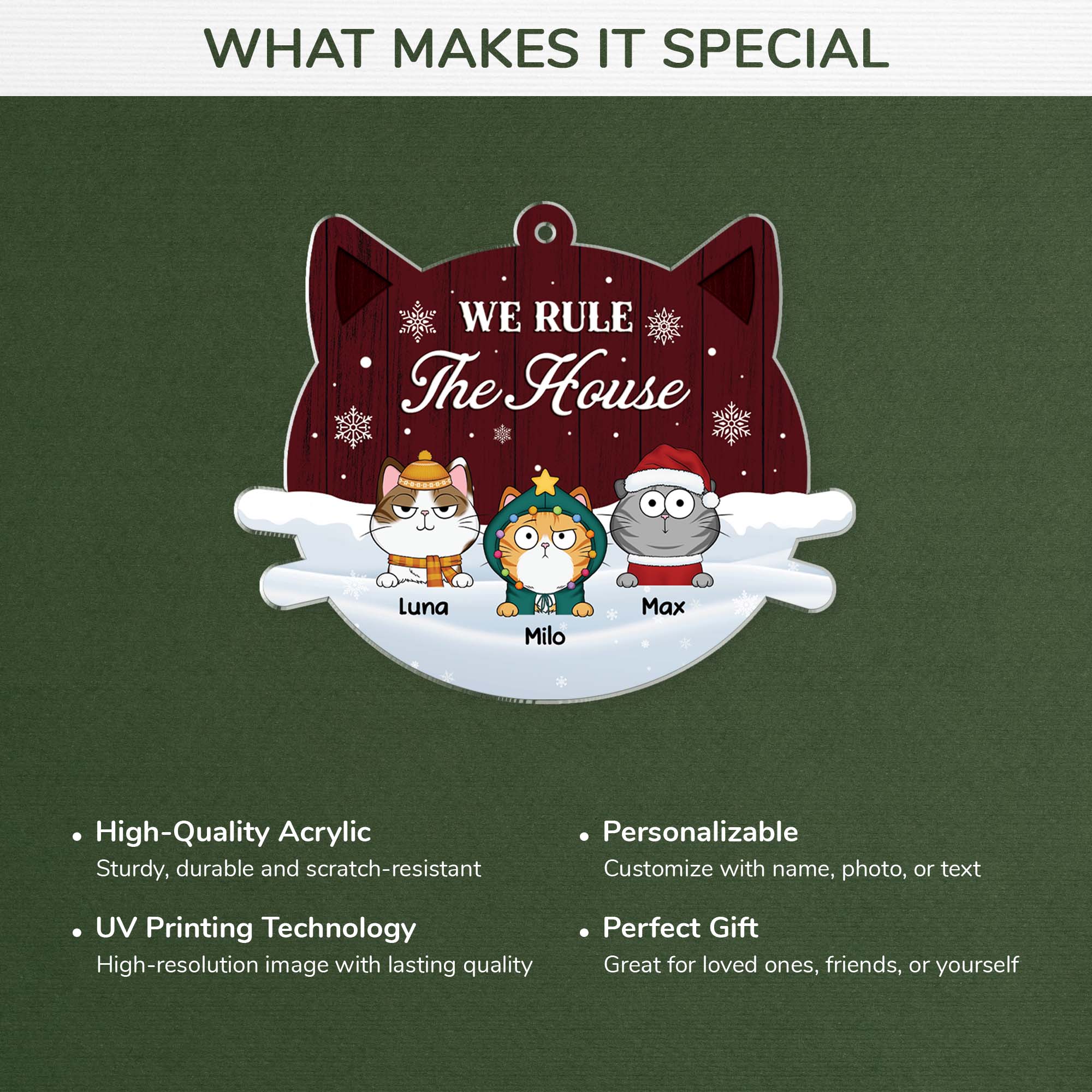 5604OUS4 personalized acrylic ornaments christmas gifts for cat lovers 5604O3YTD