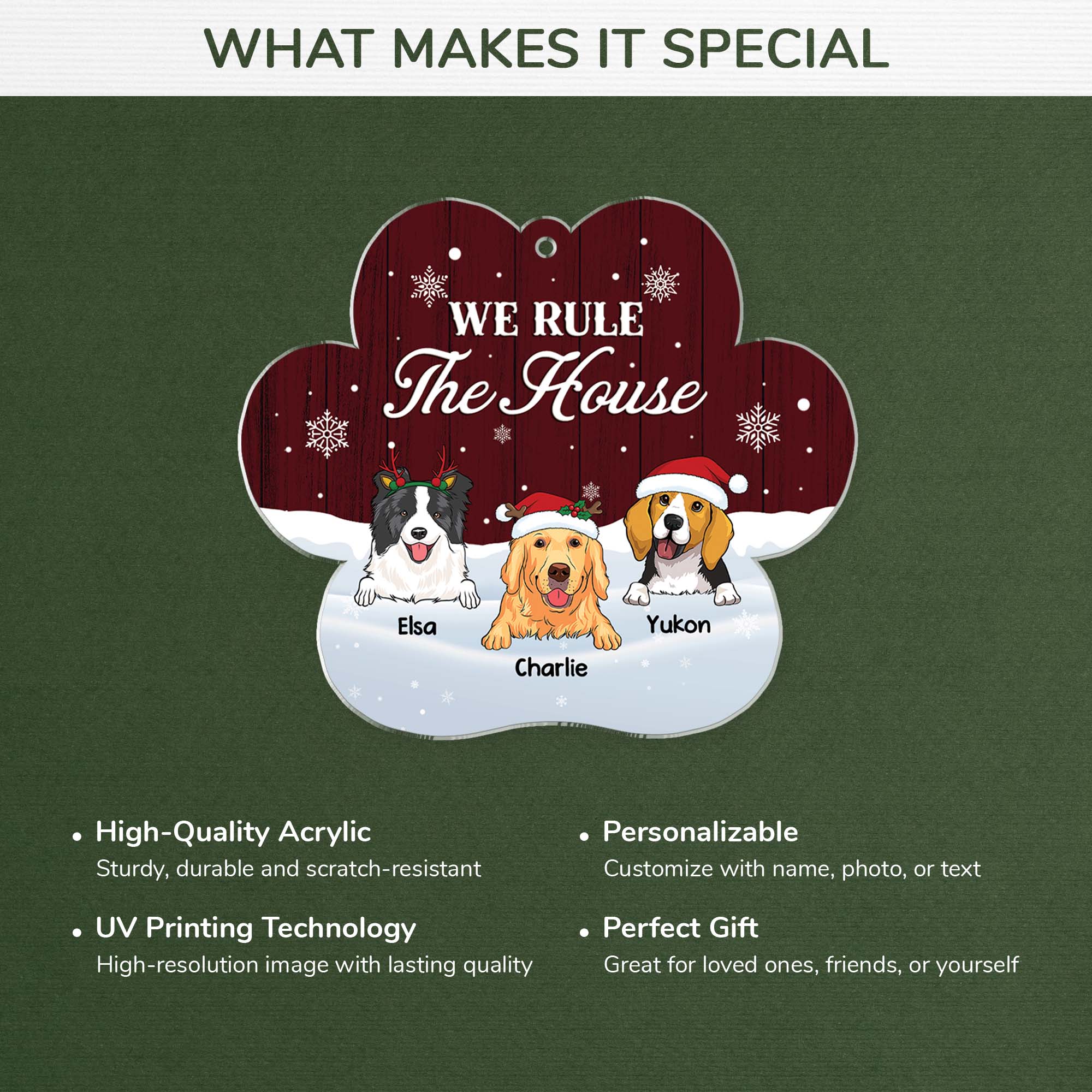 5604OUS4 personalized acrylic ornaments christmas gifts for dog lovers 5604O3YTC