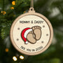 5612OUS1 custom 2 layered wood ornament christmas gift expectant parents_ 5612OKVCA