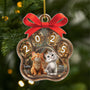 5613OUS1 custom xmas gifts for cat lovers acrylic paw print ornament_ 5613O3LMD