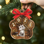 5613OUS2 custom xmas gifts for cat lovers acrylic paw print ornament_ 5613O3LMD