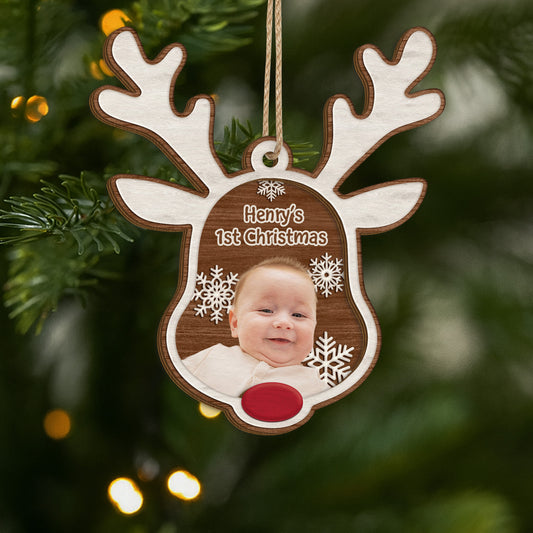 5615OUS1 babys 1st christmas gifts 2 layered wooden reindeer ornaments_ 5615OKMNA