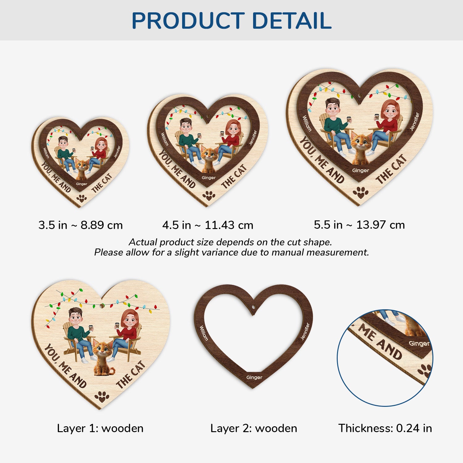 5620OUS3 personalized 2 layered wood ornament gifts for cat parents 5620O8ZAD