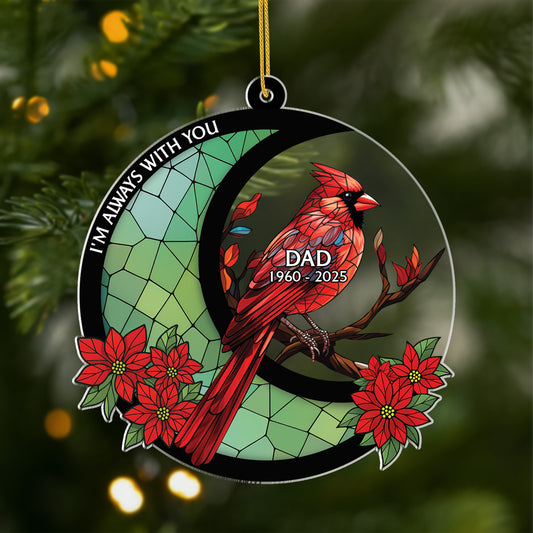 5630OUS1 custom memorial gifts for loss of dad acrylic cardinal ornament 5630O8QMB