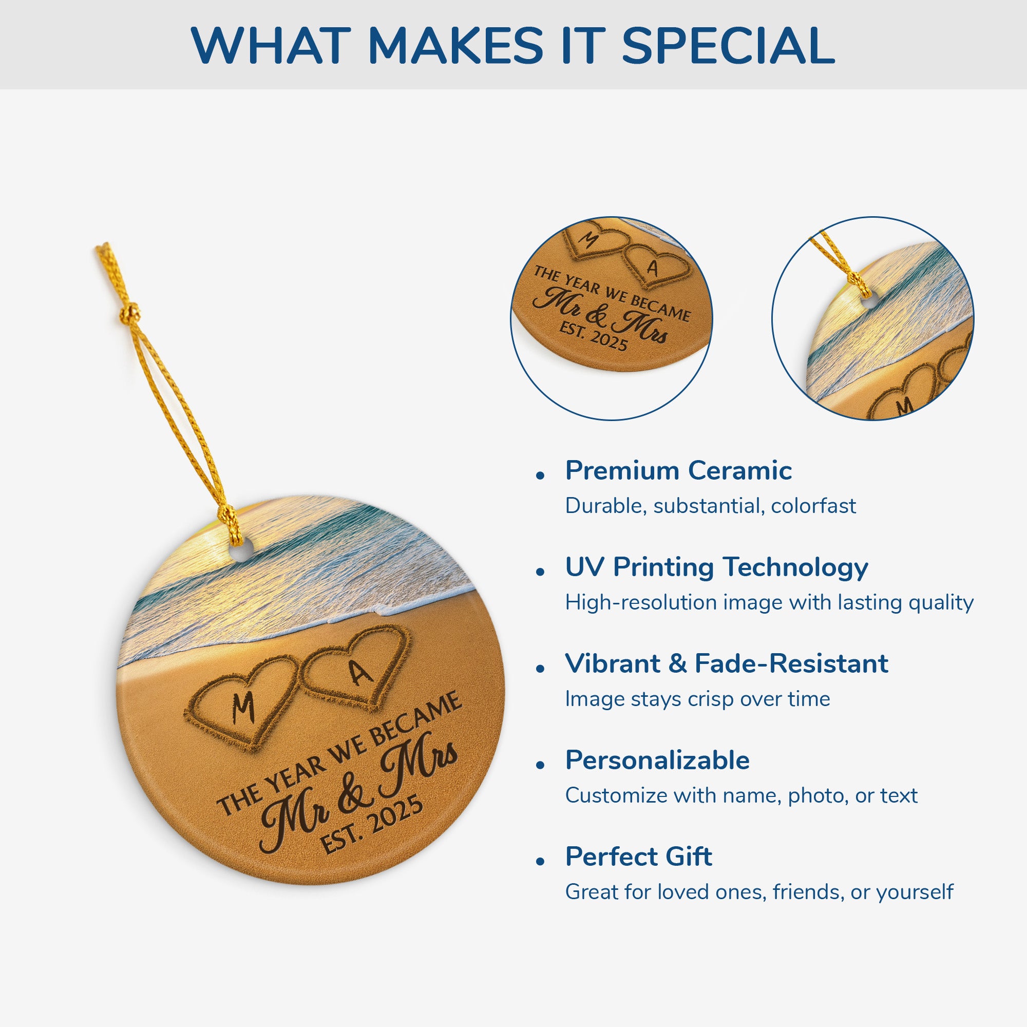 5631OUS4 personalized ceramic ornament mr and mrs christmas ornament 5631O8ZMG