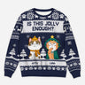 5634WUS1 personalized cat ugly christmas sweater is this jolly enough 5634W8YZD