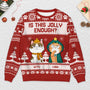 5634WUS2 personalized cat ugly christmas sweater is this jolly enough 5634W8YZD