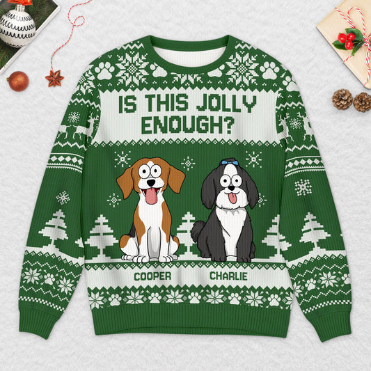 5634WUS2 personalized dog ugly christmas sweater is this jolly enough 5634W8YZC_0beff027 0ac4 42e5 8555 9b105e5d5b52