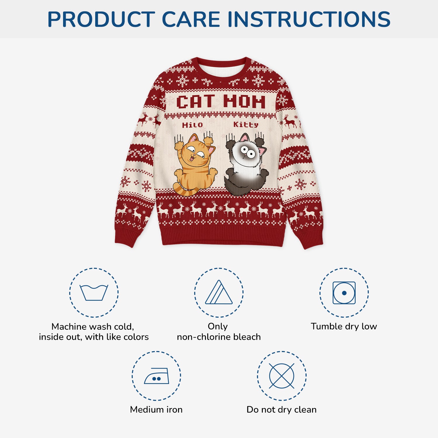 5640WUS4 personalized cat mom sweater ugly christmas sweater cat 5640W8VND