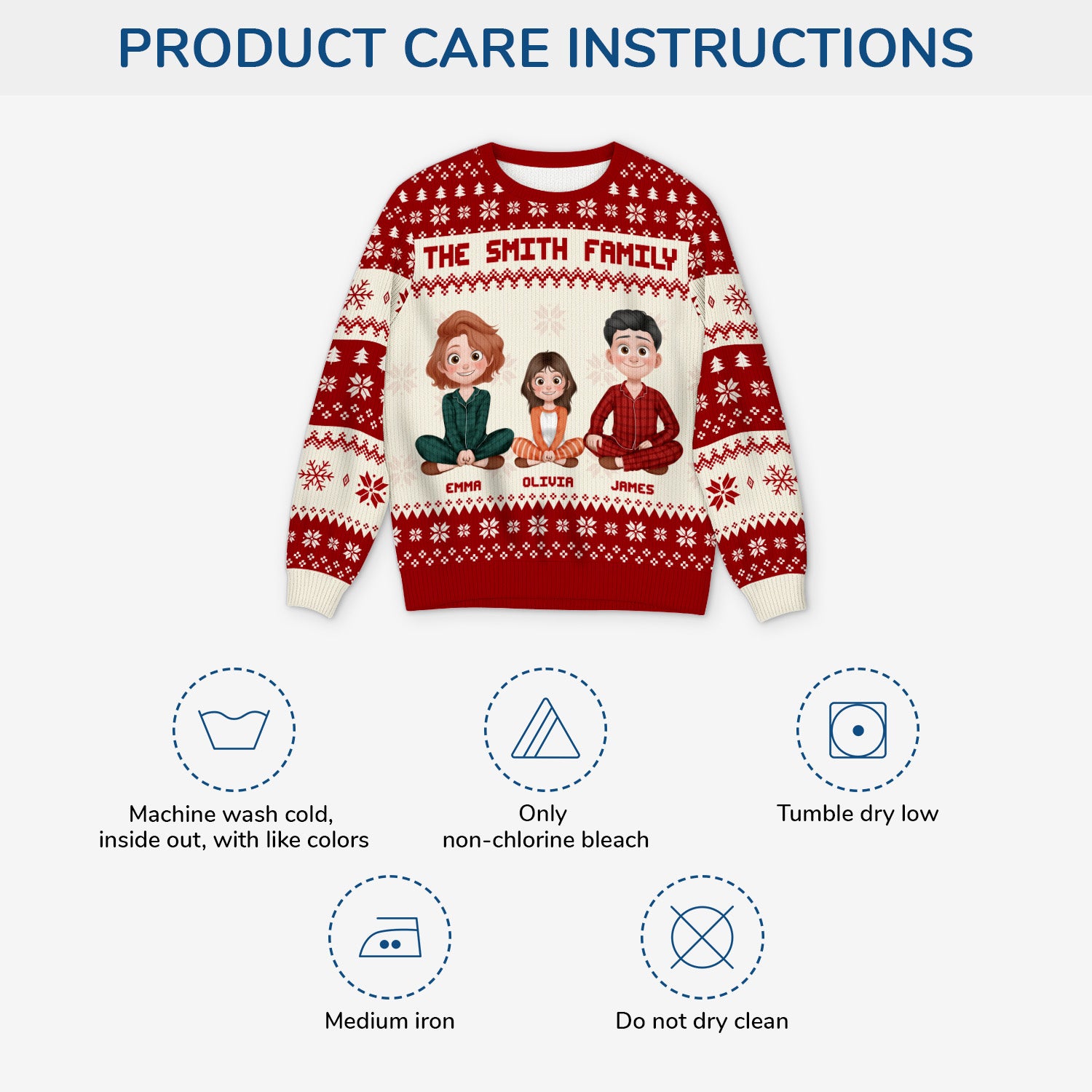 5645WUS4 personalized ugly christmas sweater family christmas gifts 5645W3TTI