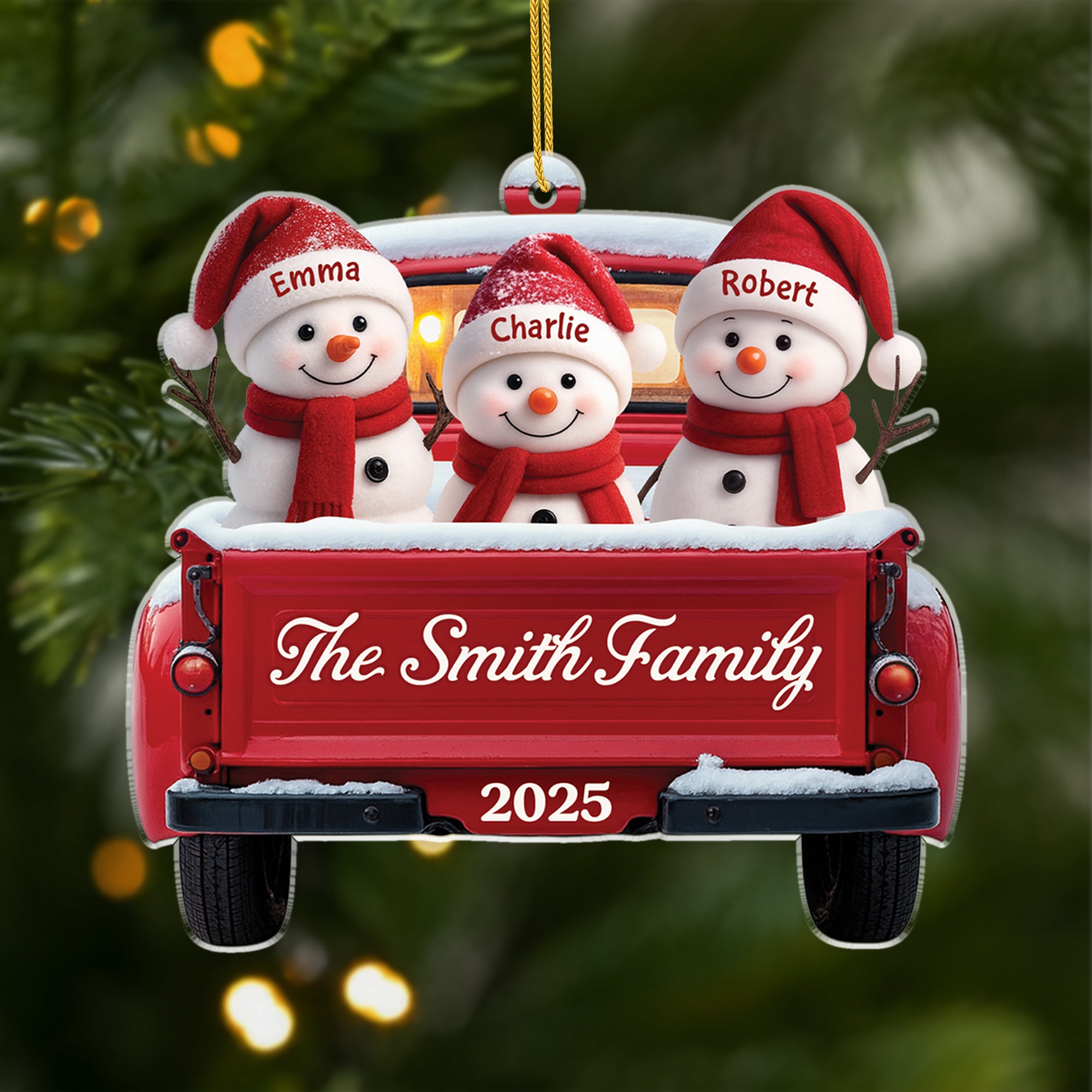 5659OUS1 personalized family christmas gifts acrylic snowman ornaments 5659OTVZI