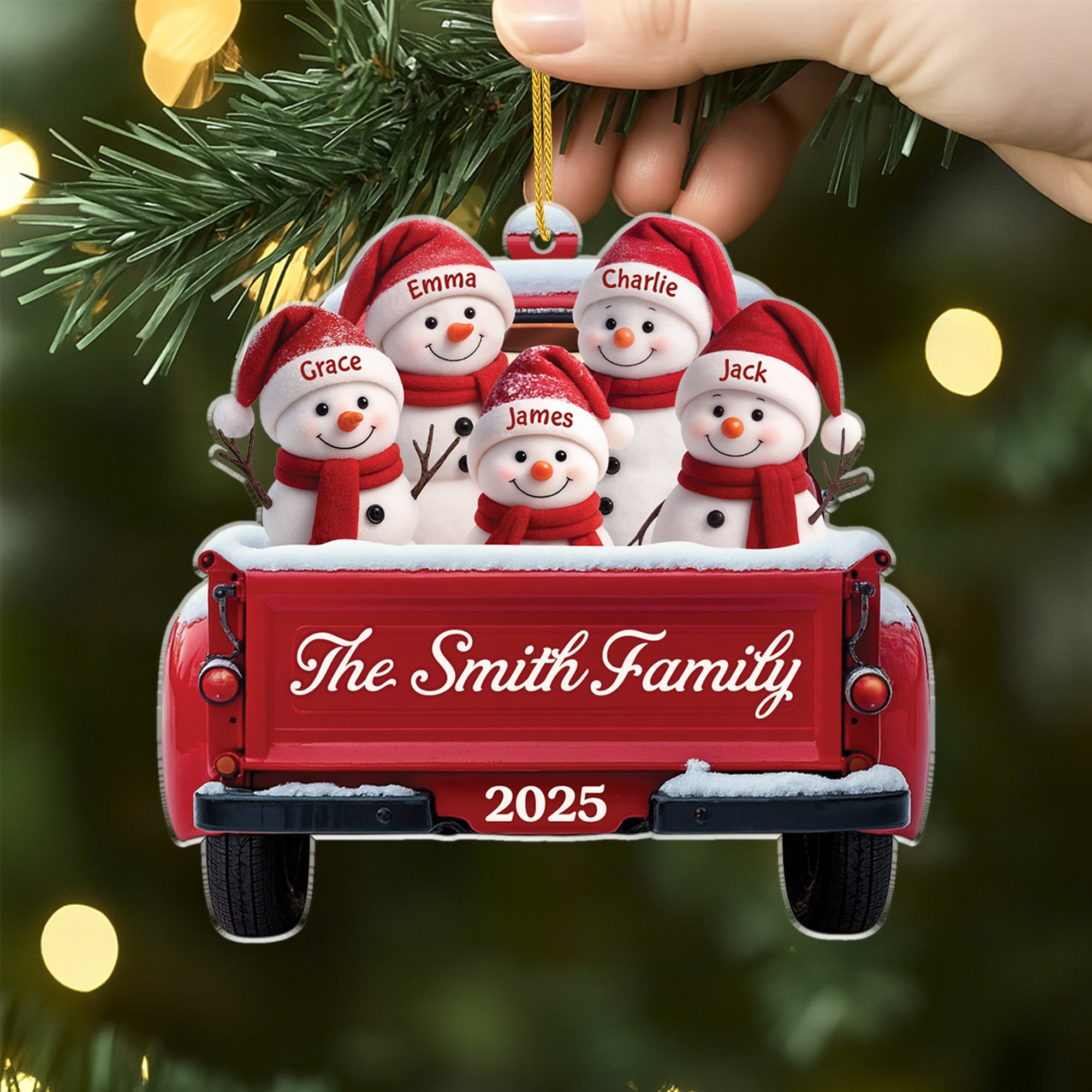 5659OUS2 personalized family christmas gifts acrylic snowman ornaments 5659OTVZI