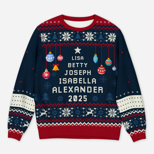 5662WUS1 personalized family gifts ugly christmas sweater with names 5662WKQQI