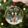 5663OUS2 personalized glass christmas ornaments couple with cat ornament 5663O3KTD