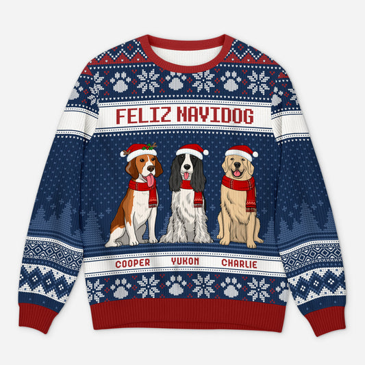 5666WUS1 custom gifts for dog lovers dog ugly christmas sweater 5666W6TMC