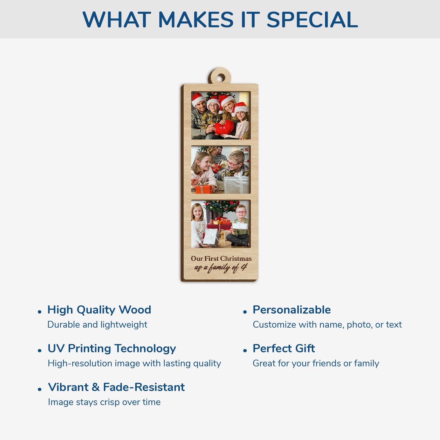 5673OUS4 personalized 2 layered wood xmas ornament family photo gifts 5673O6MMI