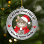 5675OUS1 custom gifts for cat lovers my first christmas acrylic photo ornament 5675OTZCD