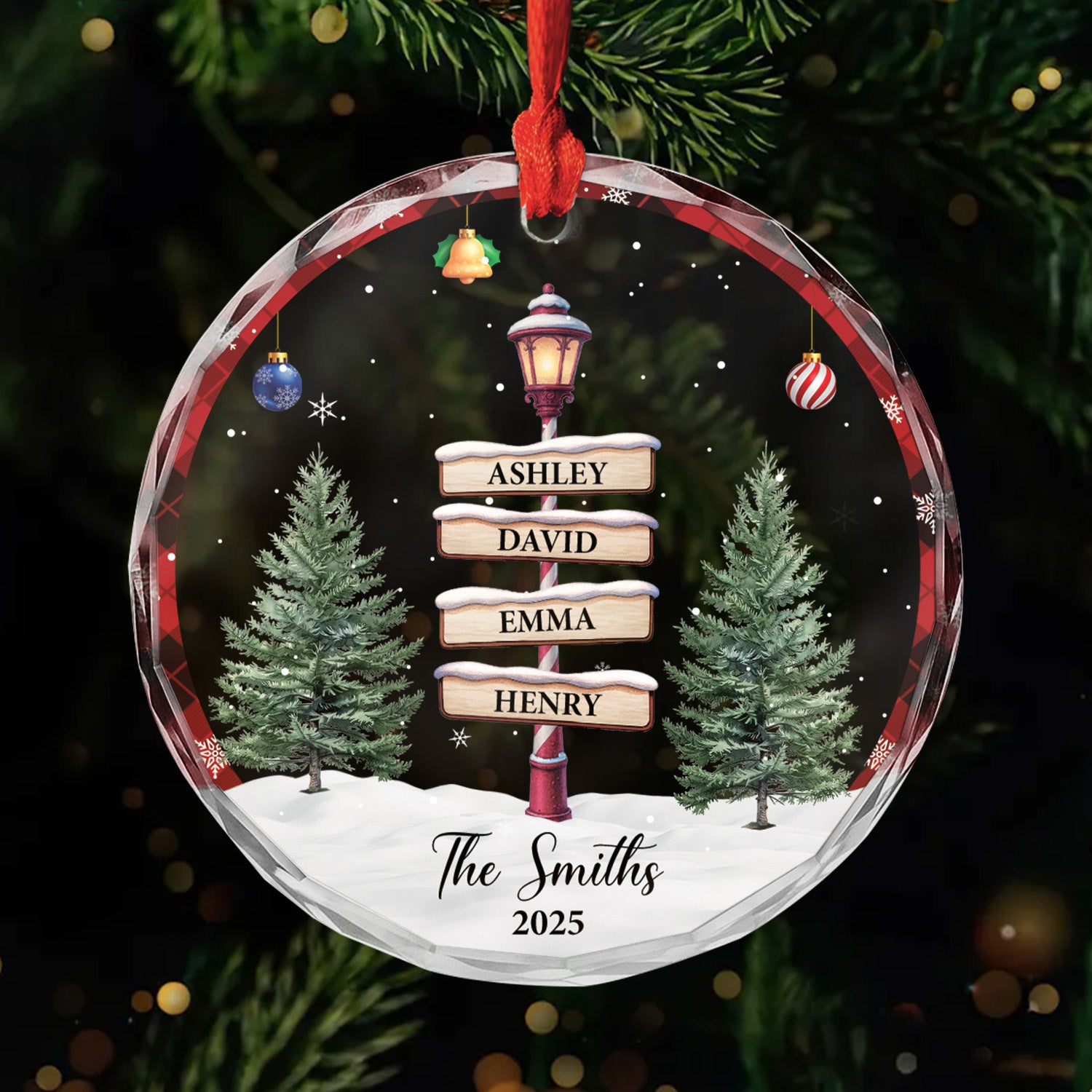 5678OUS1 personalized gifts for family glass xmas ornaments with names 5678OTU0I