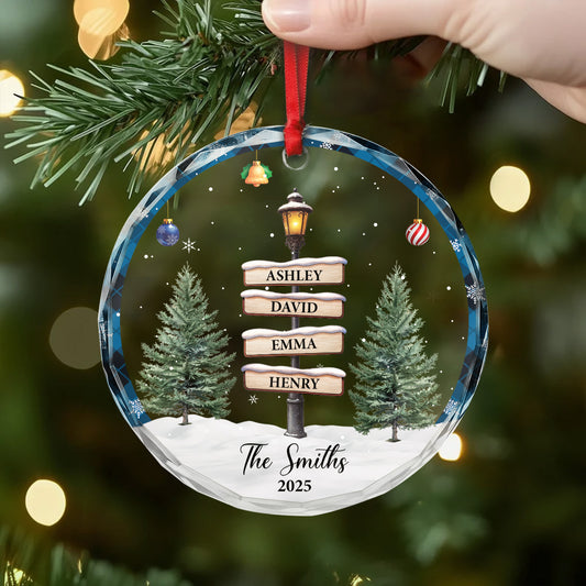 5678OUS2 personalized gifts for family glass xmas ornaments with names 5678OTU0I