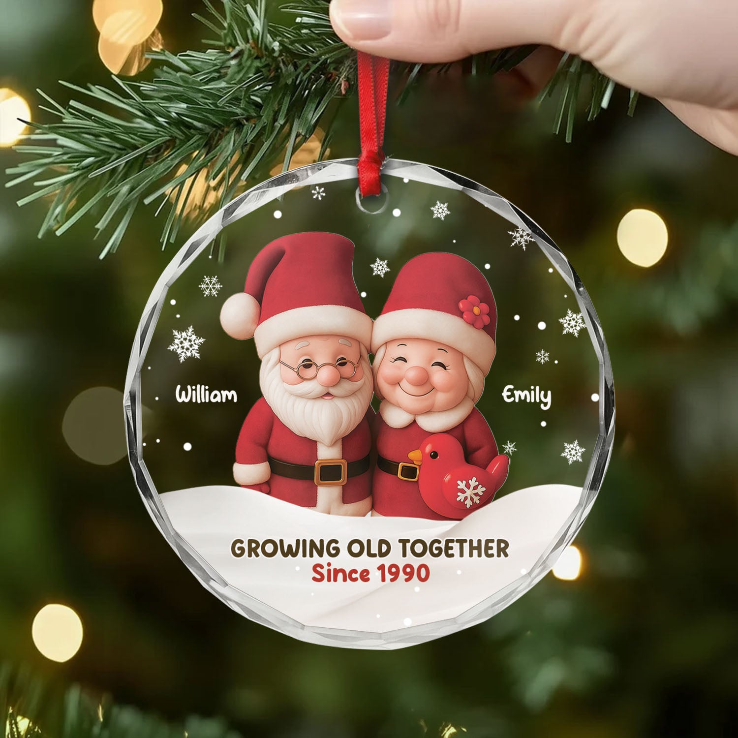 5679OUS2 3d printing effect personalized glass ornaments xmas gifts for couples 5679OKZQG